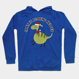 Santa's Roaring Helper. Christmas, Dino Hoodie